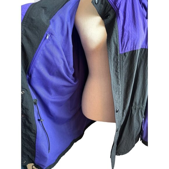 Dunbrooke VINTAGE Jacket Coat Purple 90s Hood Net Lining Mid Length Size XL - Picture 8 of 9